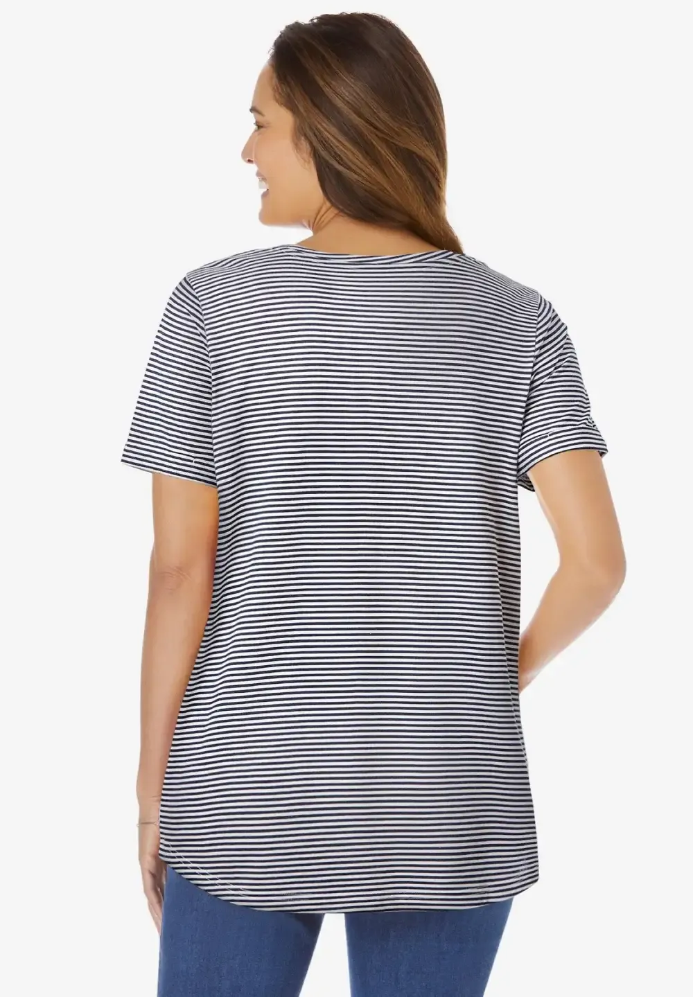 Short-Sleeve Notch-Neck Tee