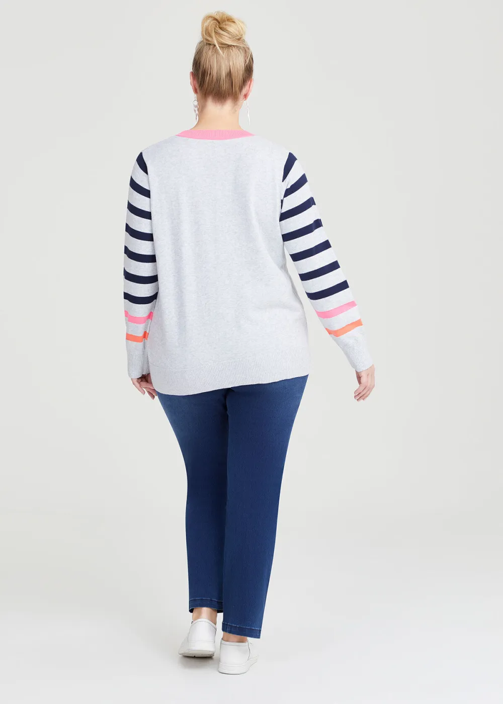 Stripe Love Heart Jumper
