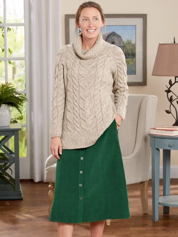 Classic Corduroy Midi Skirt