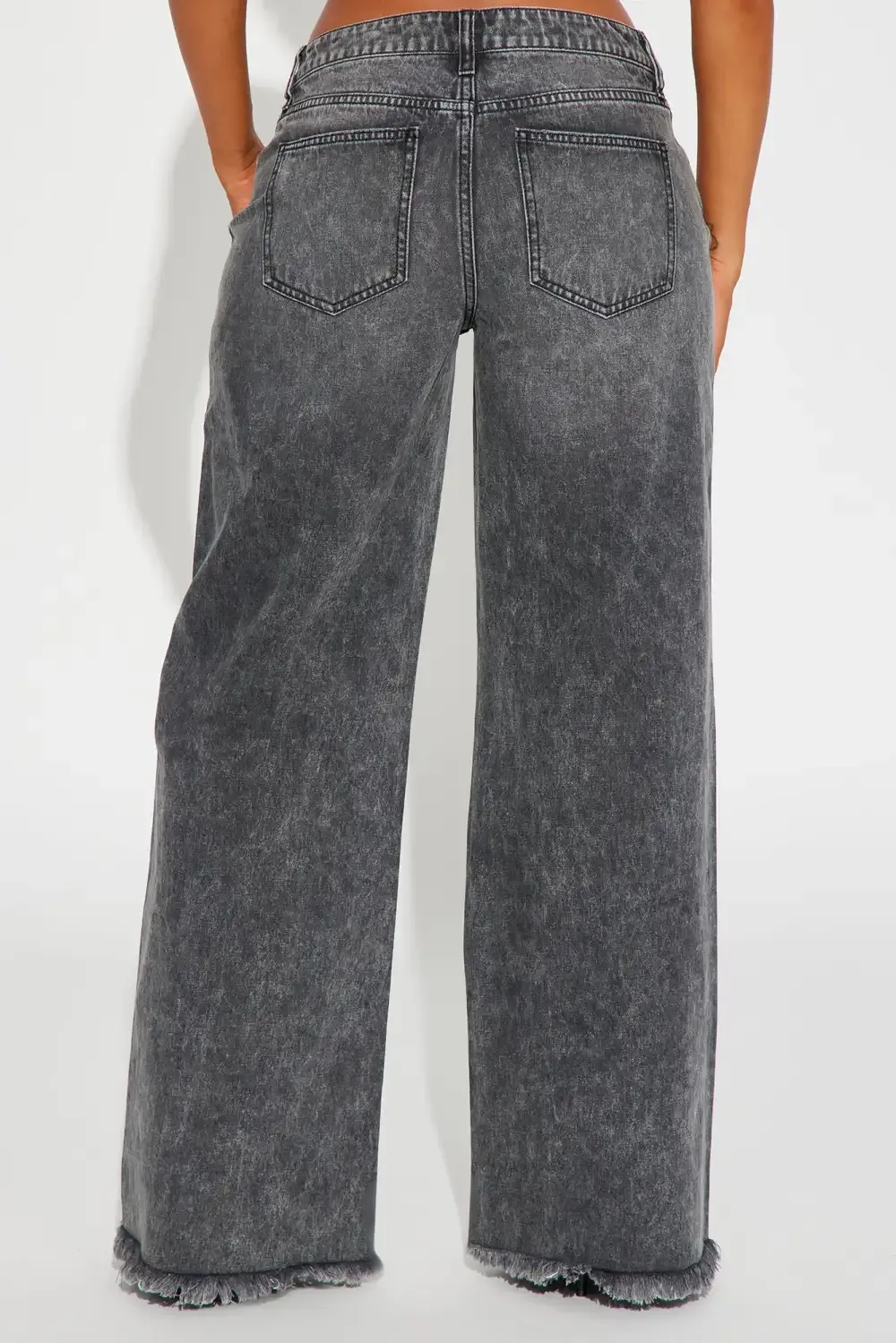 Mellowed Out Ripped Baggy Jeans - Grey