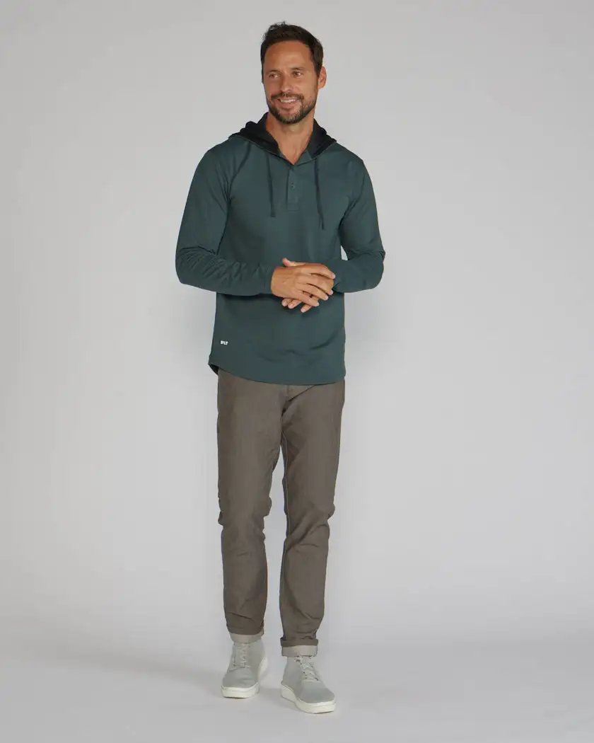 Drop-Cut: Lux Hooded Henley