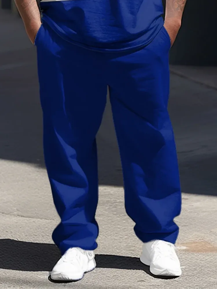 Big Man Colorblock Short Sleeve Tee & Pants Set With POLO Print