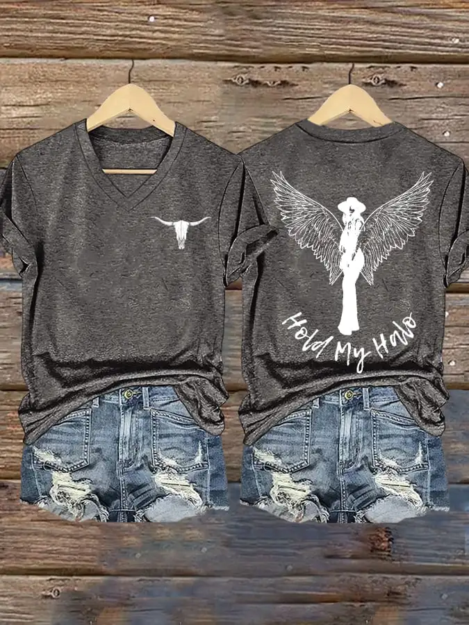 Women's Hold my Halo Printed T-Shirt
