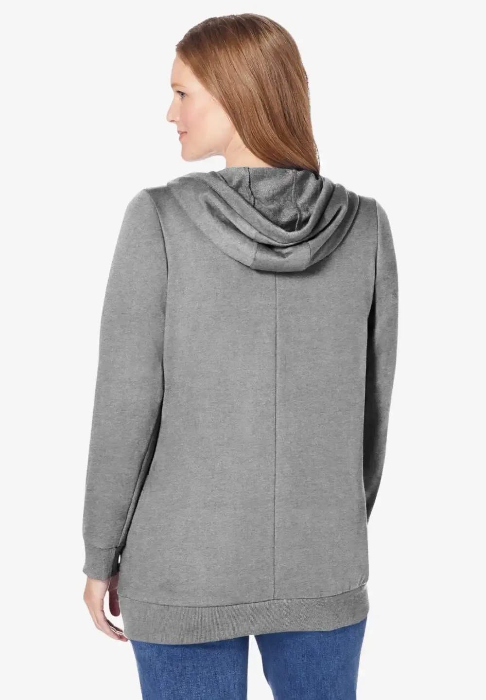 Zip Front Tunic Hoodie Jacket