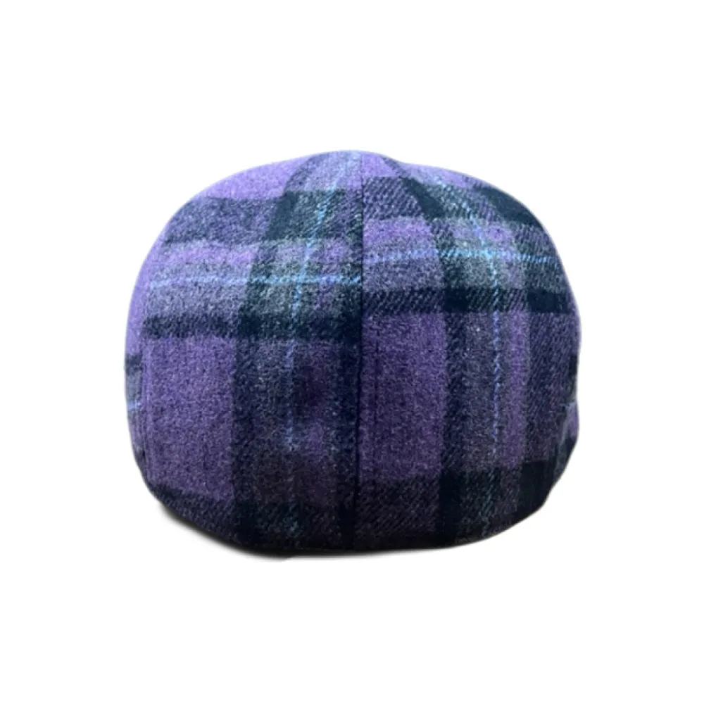 The Violet Rose Plaid Peaky Boston Scally Cap - Purple Plaid