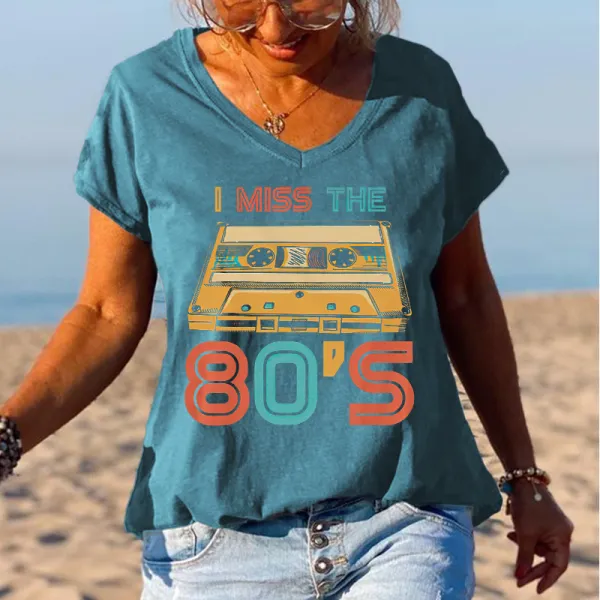 Vintage I Miss The 80's Printed Graphic Tees