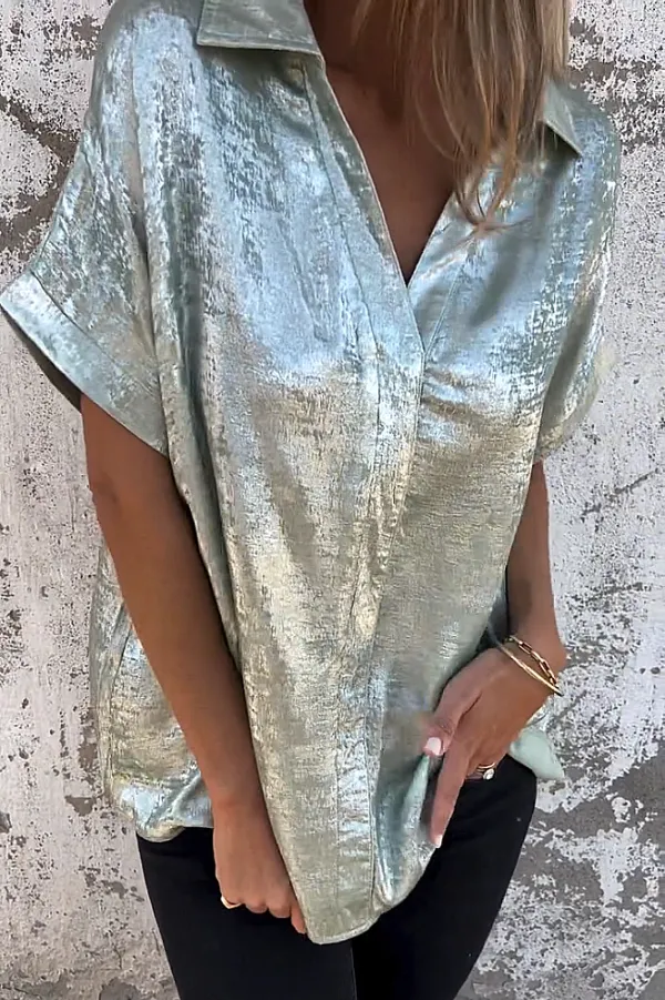 Women's silver hot casual loose shirt