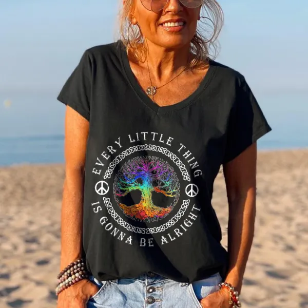 Every Little Thing Is Gonna Be Alright V-Neck Tees