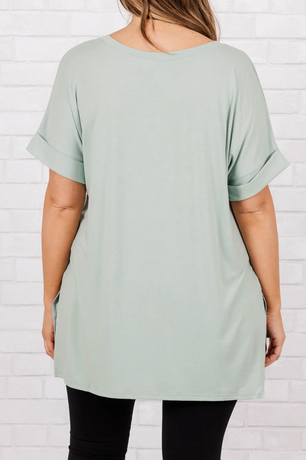 Comfy Travels Top, Dusty Green