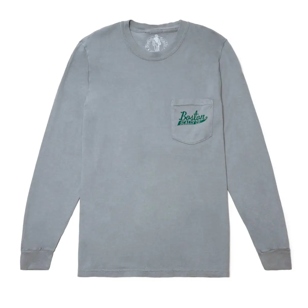 Boston Scally The Blarney Rose Long Sleeve Tee T-shirt - Granite