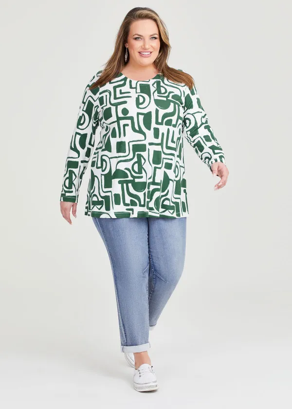 Bamboo Ponte Abstract Top