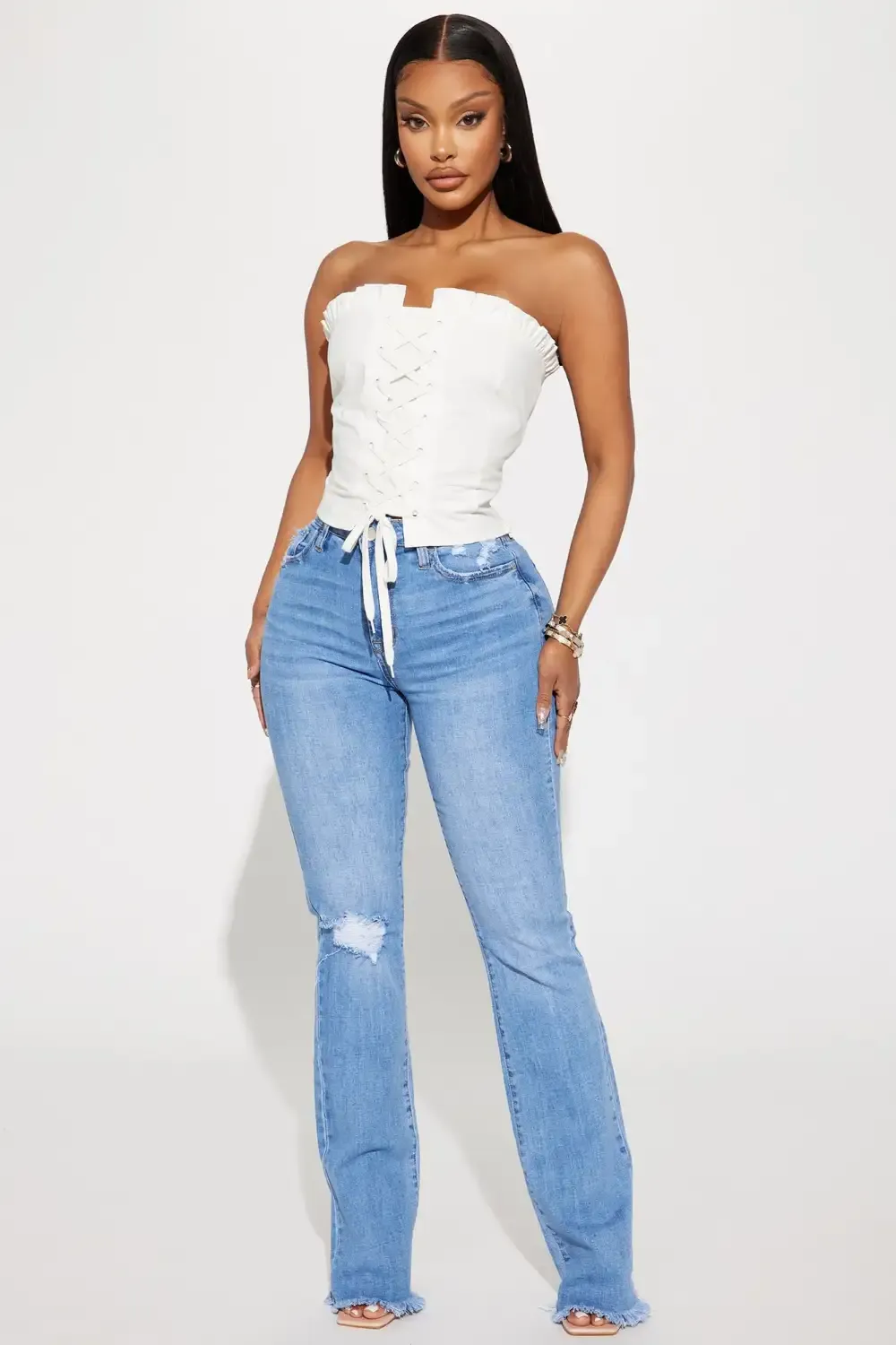 Live And Learn Stretch Bootcut Jeans - Medium Wash