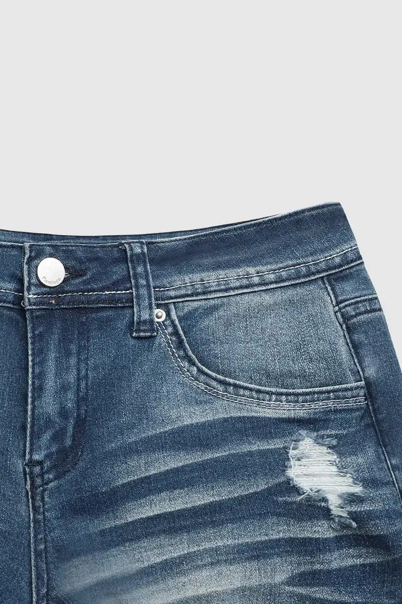 90s Vintage Distressed Low Waist Jeans