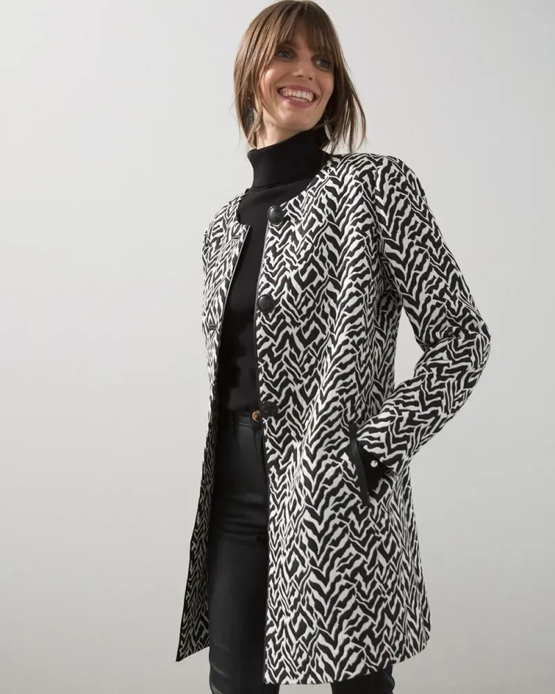 Jacquard Zebra Print Topper Black