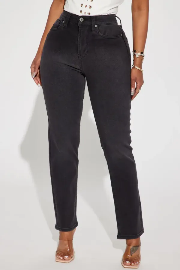What You Like Stretch Straight Leg Jean - Black