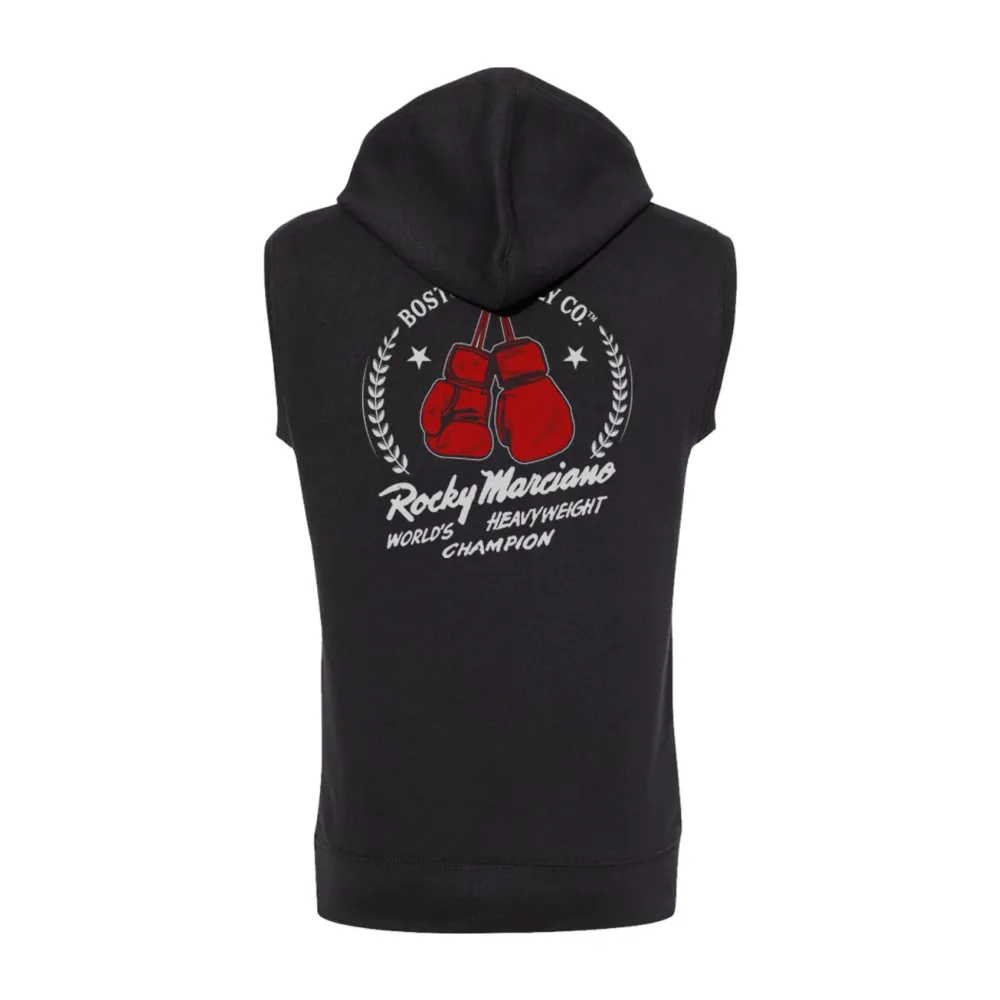 Boston Scally The Rocky Marciano Sleeveless Hoodie - Black