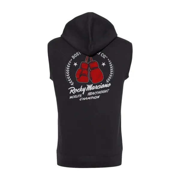 Boston Scally The Rocky Marciano Sleeveless Hoodie - Black