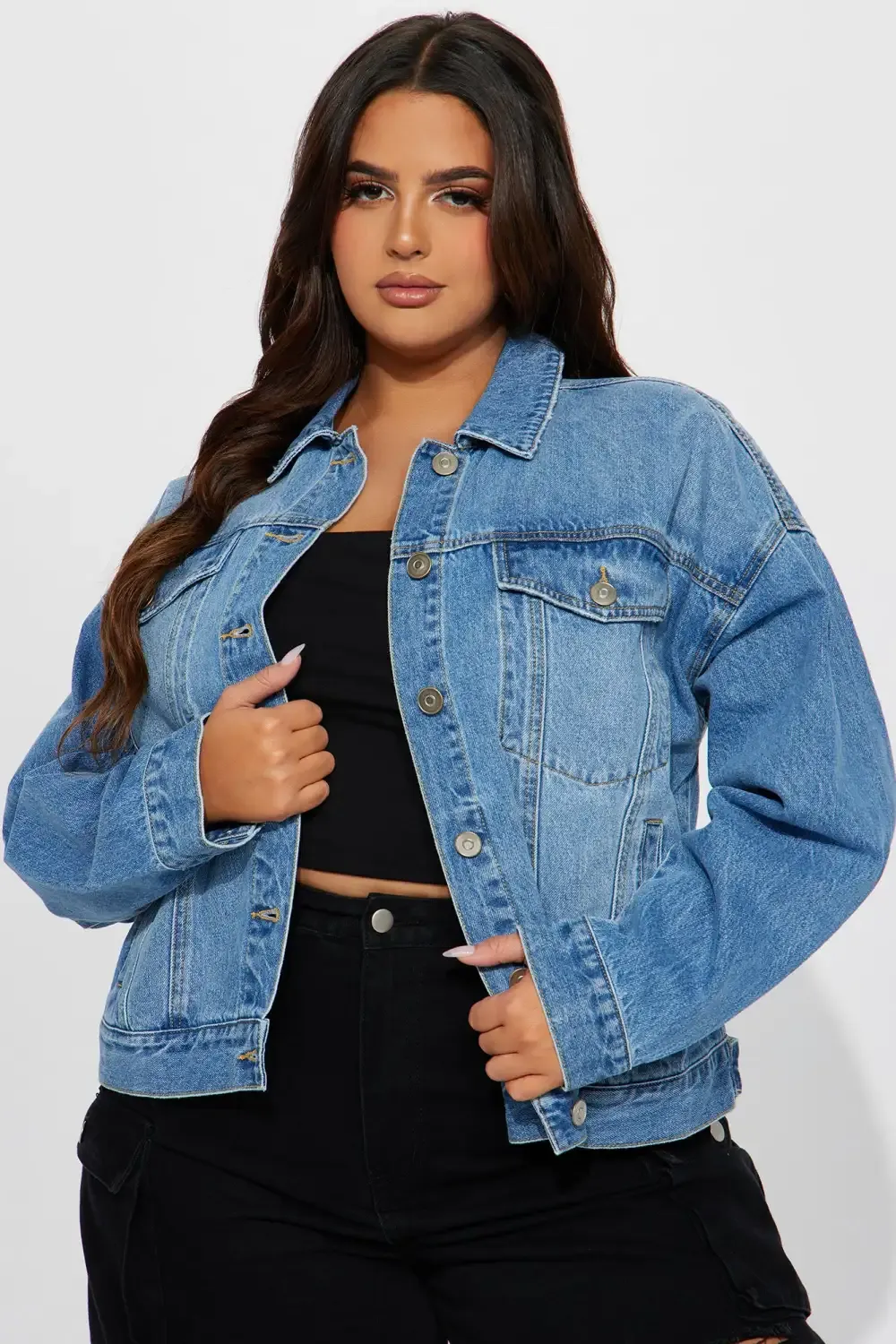 High Standards 90's Boyfriend Denim Trucker Jacket - Medium Wash