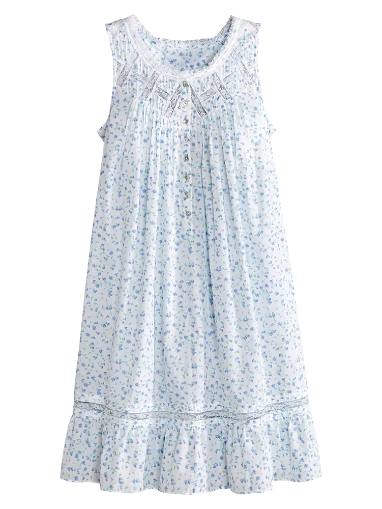 Eileen West Moonlight Sonata Short Cotton Lawn Nightgown