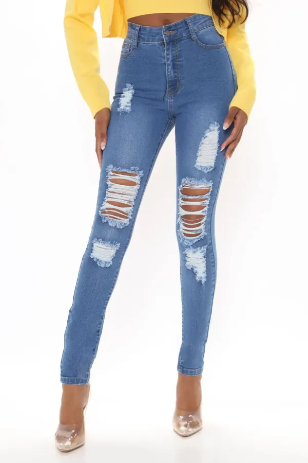 Tall Tempe Distressed Jeans - Medium Blue Wash