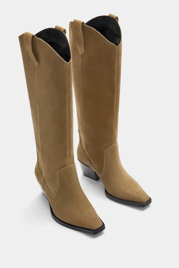 Botas altas cowboy piel