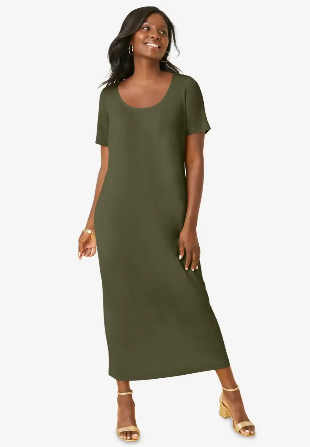 2-Piece Stretch Knit Duster Set