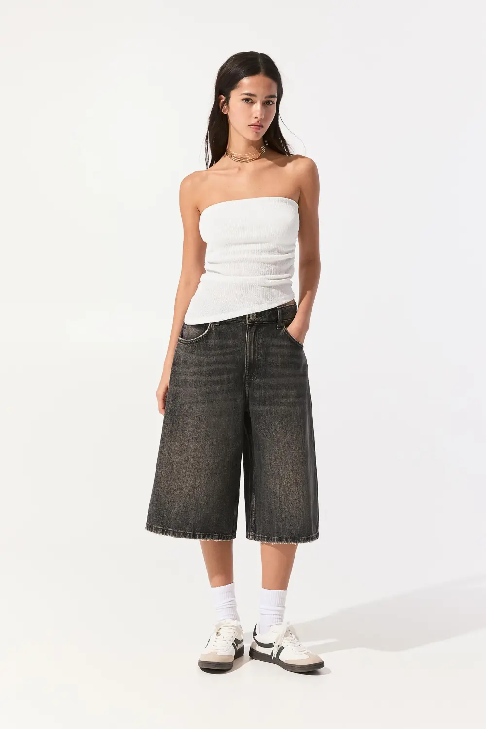 Asymmetric bandeau top