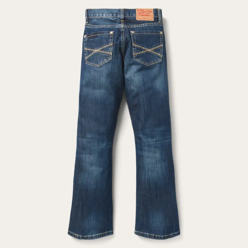 1014 Fit Semi-Destructed Wash Jeans
