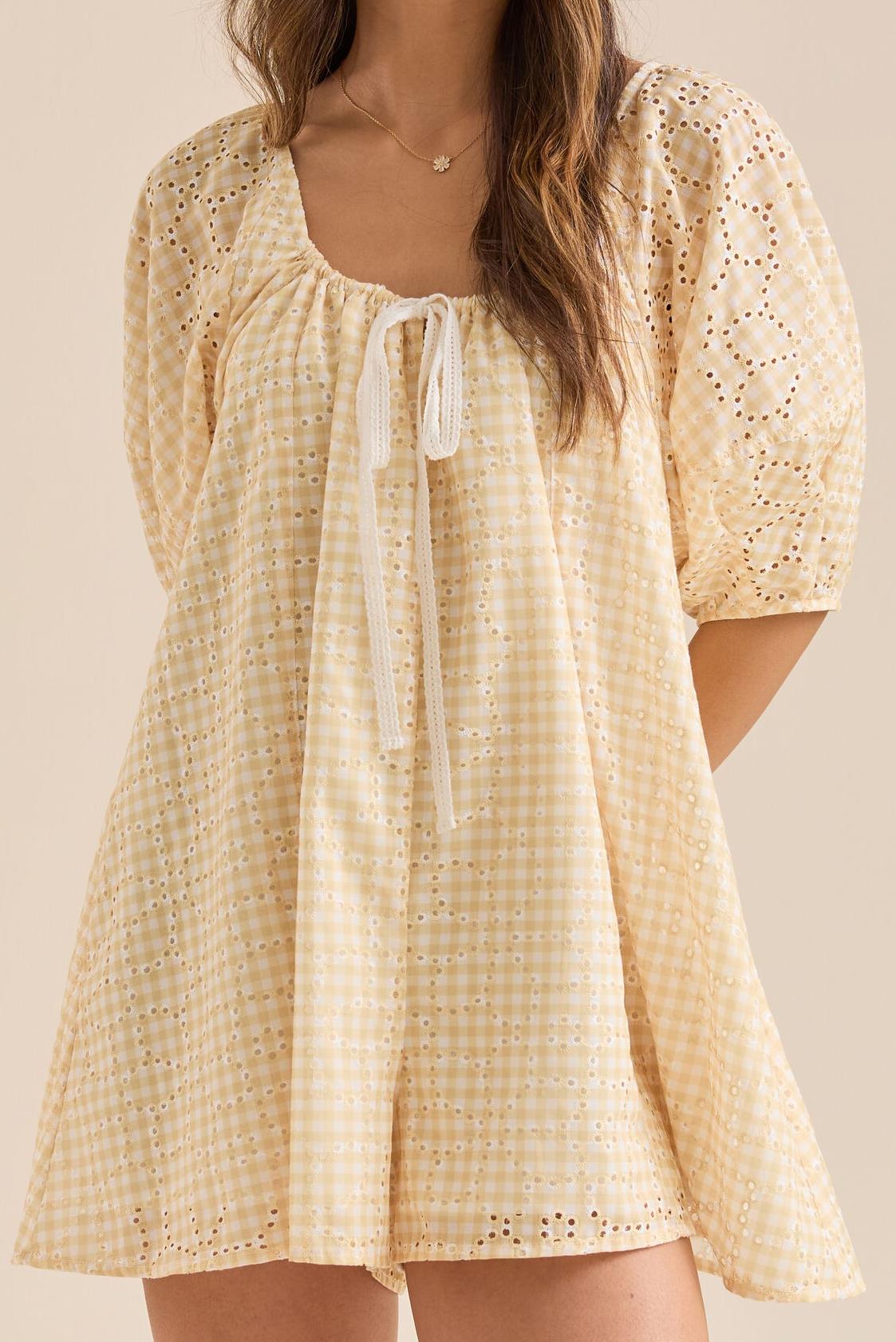 Gingham Romper