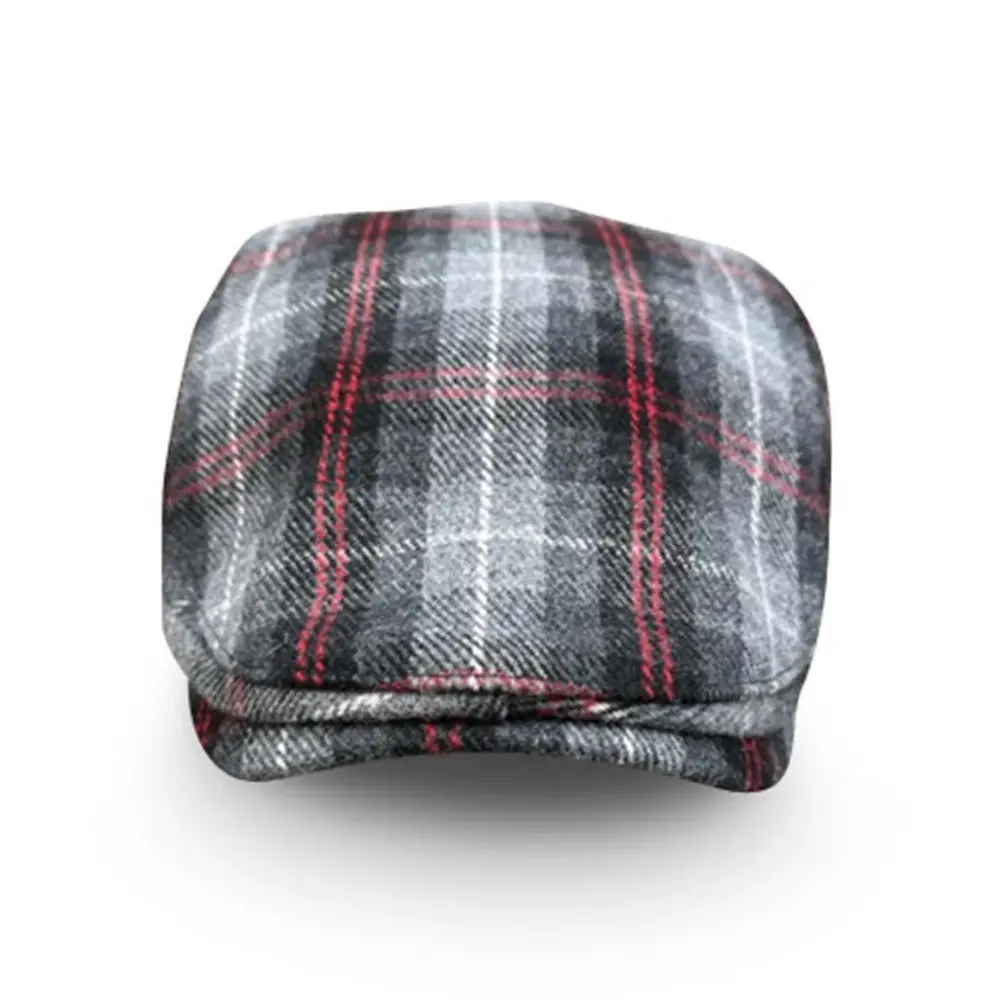 The Contender Boston Scally Cap - Black & Smoke Plaid