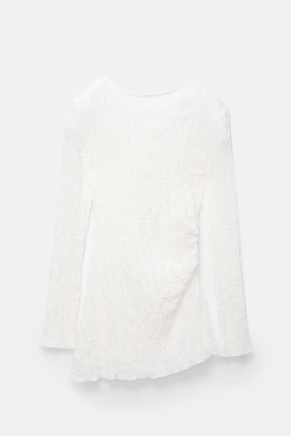 Camiseta tejido arrugado frunces