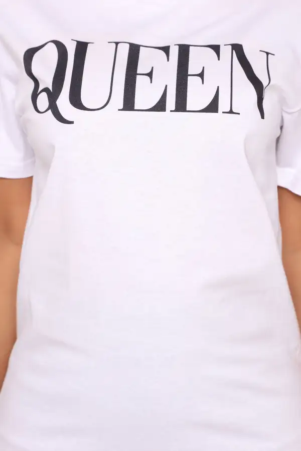 Fit For A Queen Tee - White