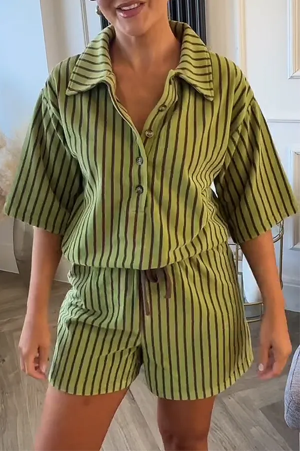 Women'S Fashionable Striped Casual Suit
