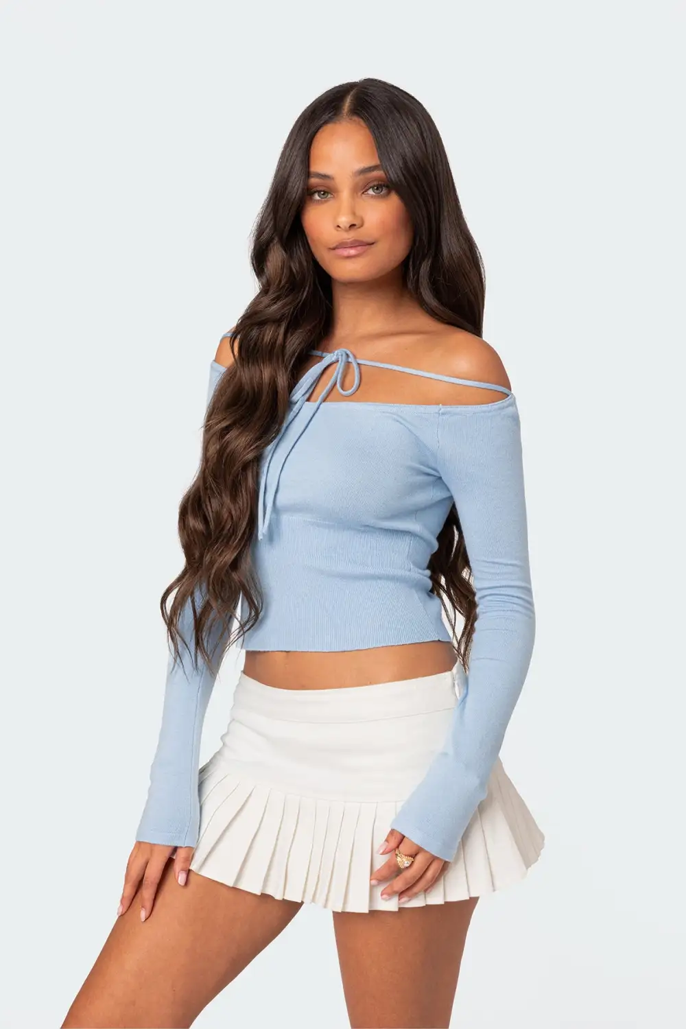 Jane Tie Front Knit Top