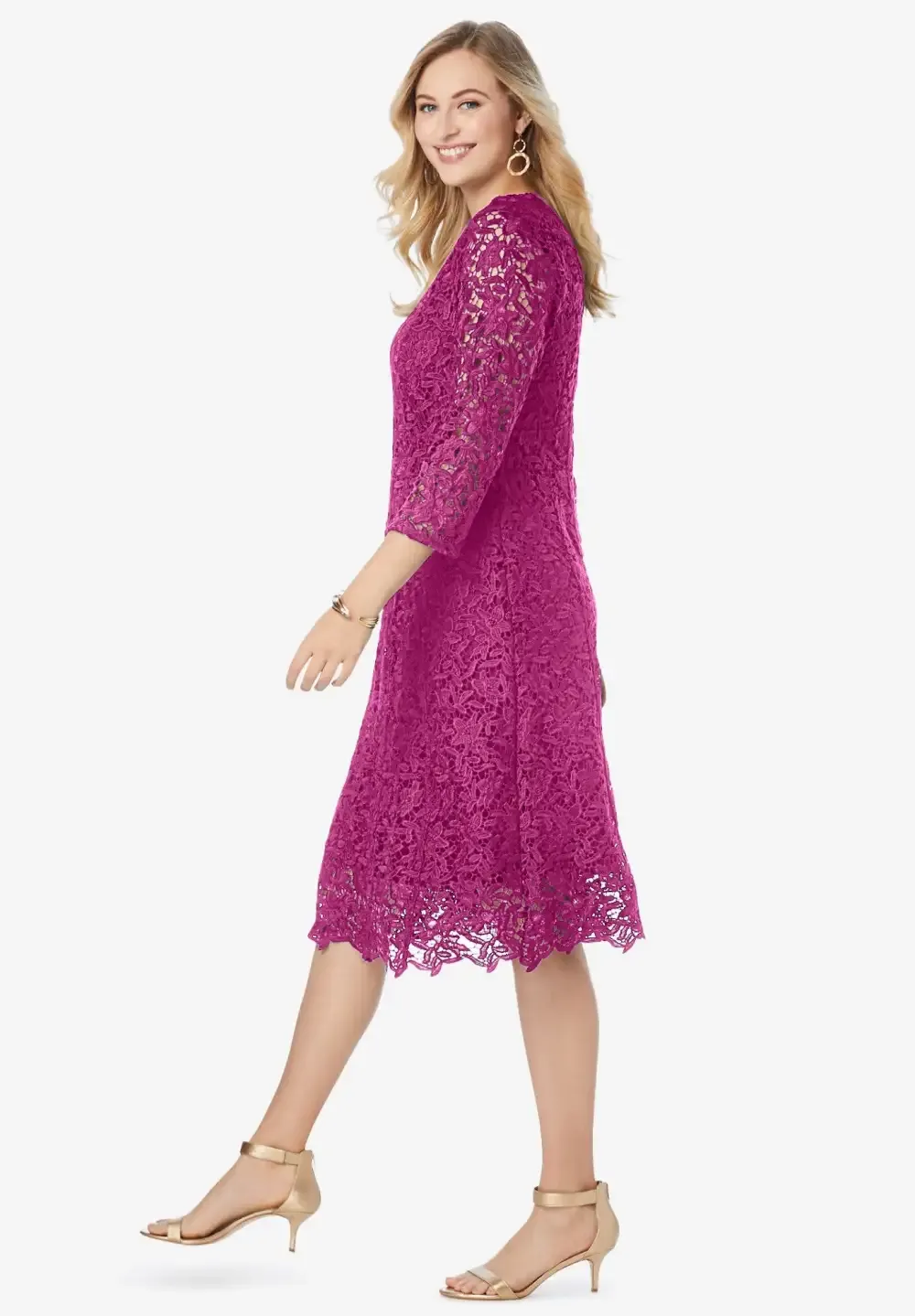 Lace Fit & Flare Dress