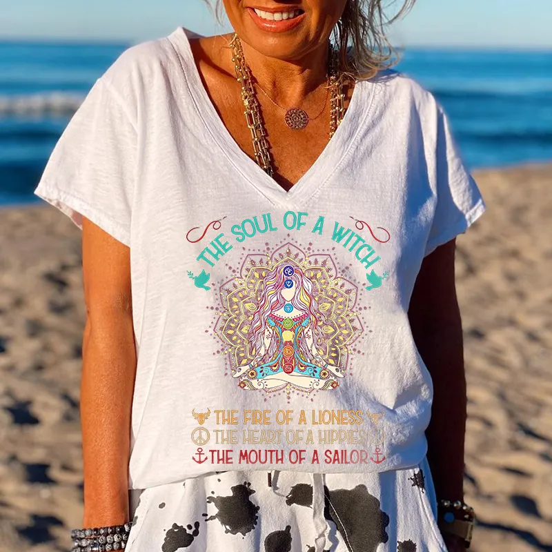 The Soul Of A Witch Mandala Meditator Graphic Tees