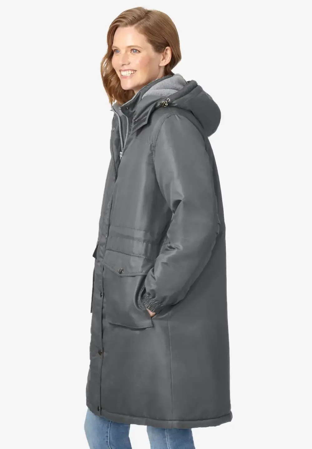 Mid-Length Microfiber Parka