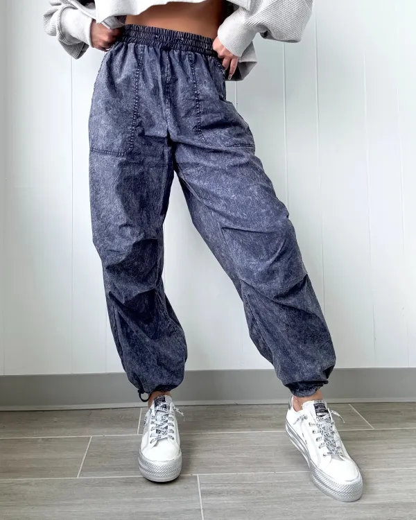 Letting Go Jogger Pants -Denim