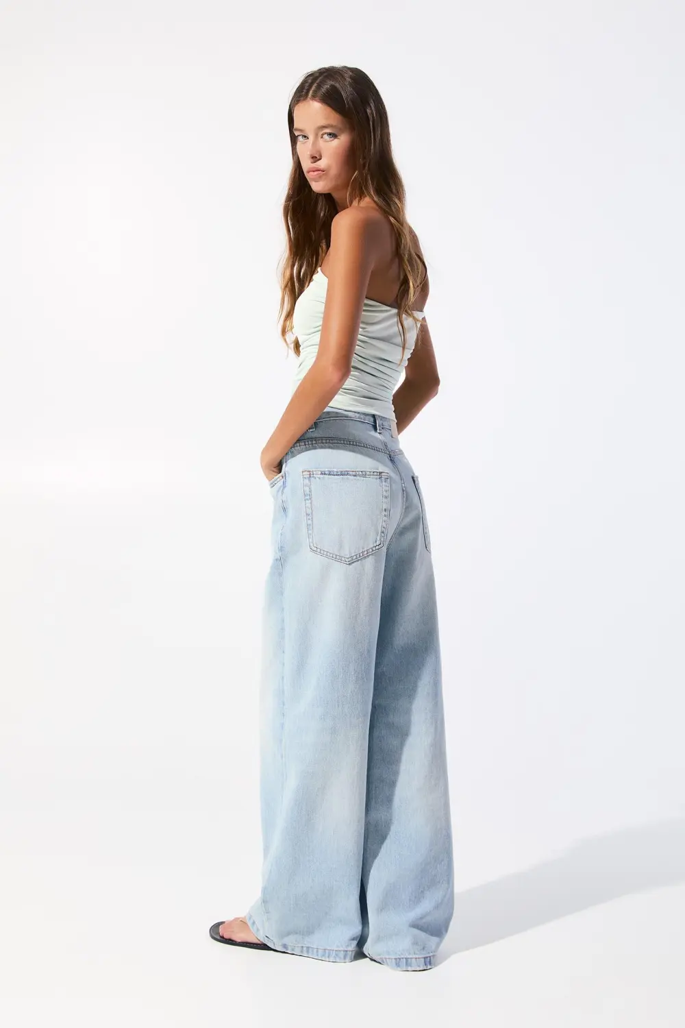 Strapless top with bow