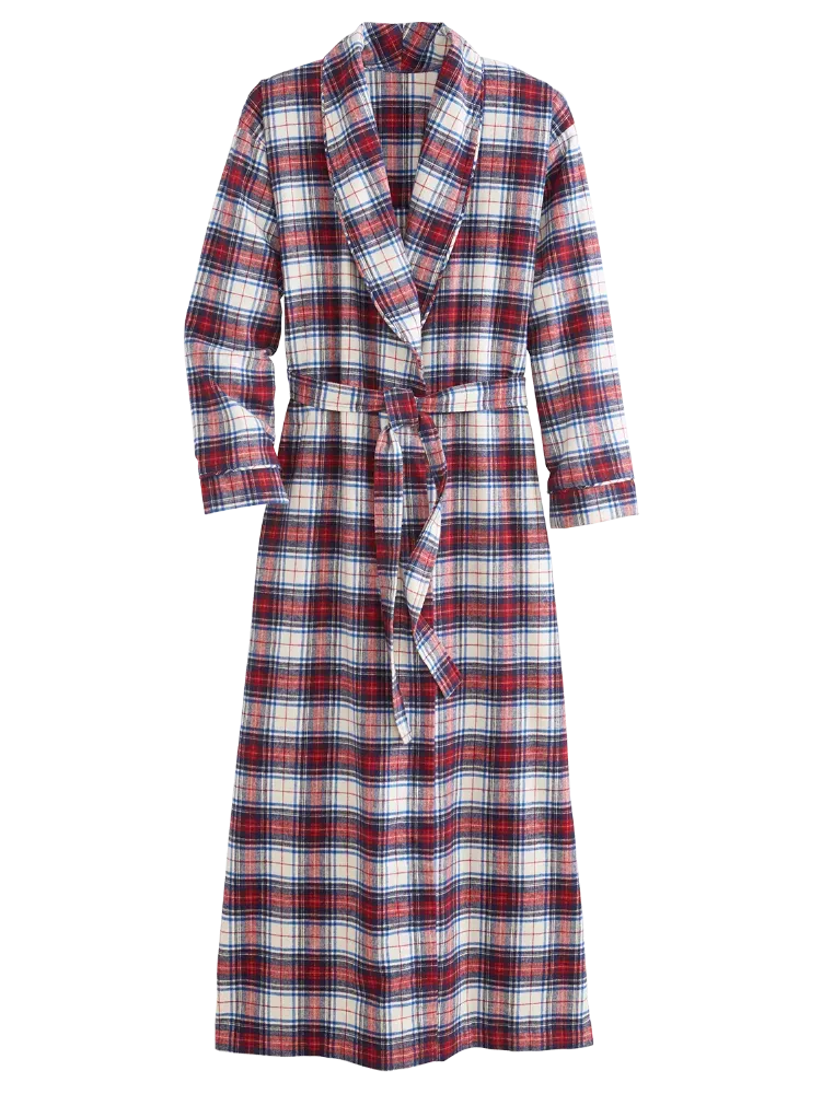 Women's Portuguese Cotton Flannel Wrap Robe