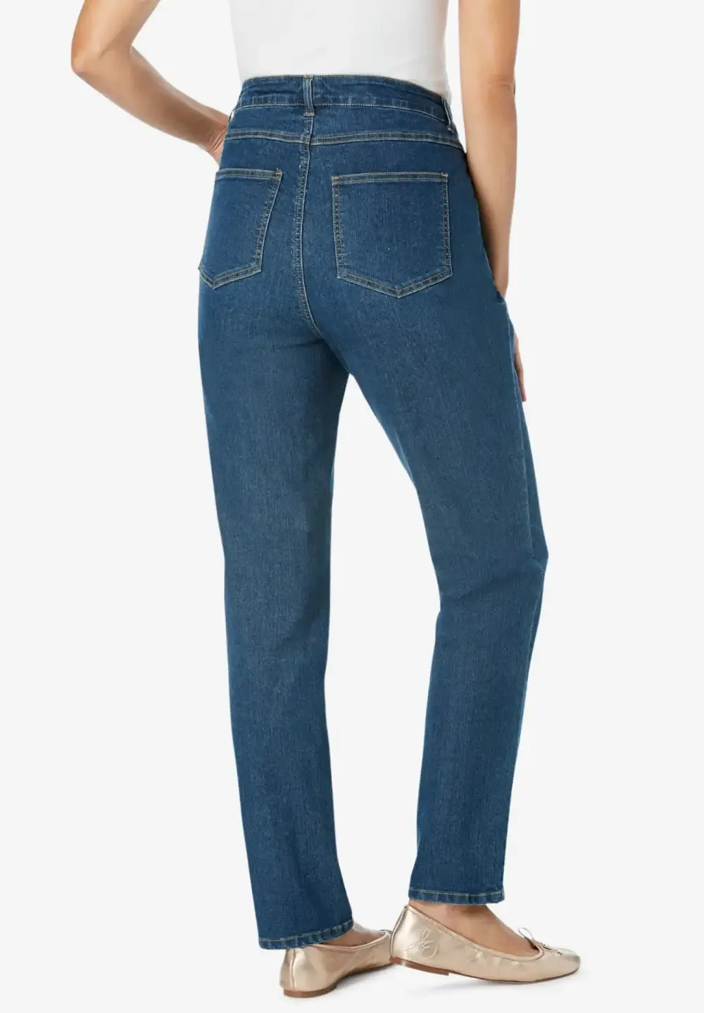 Straight-Leg Stretch Denim Jean