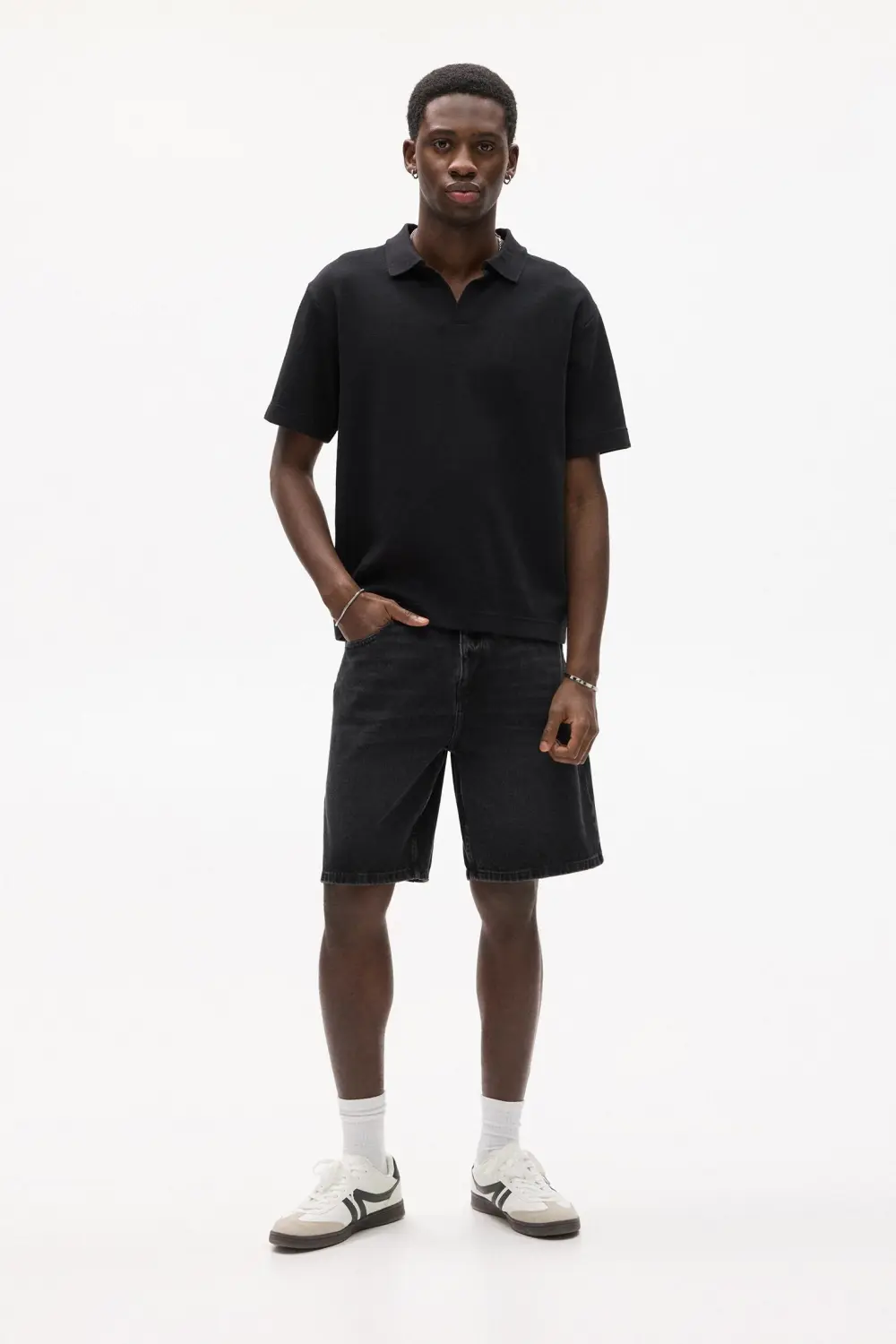 Standard denim Bermuda shorts