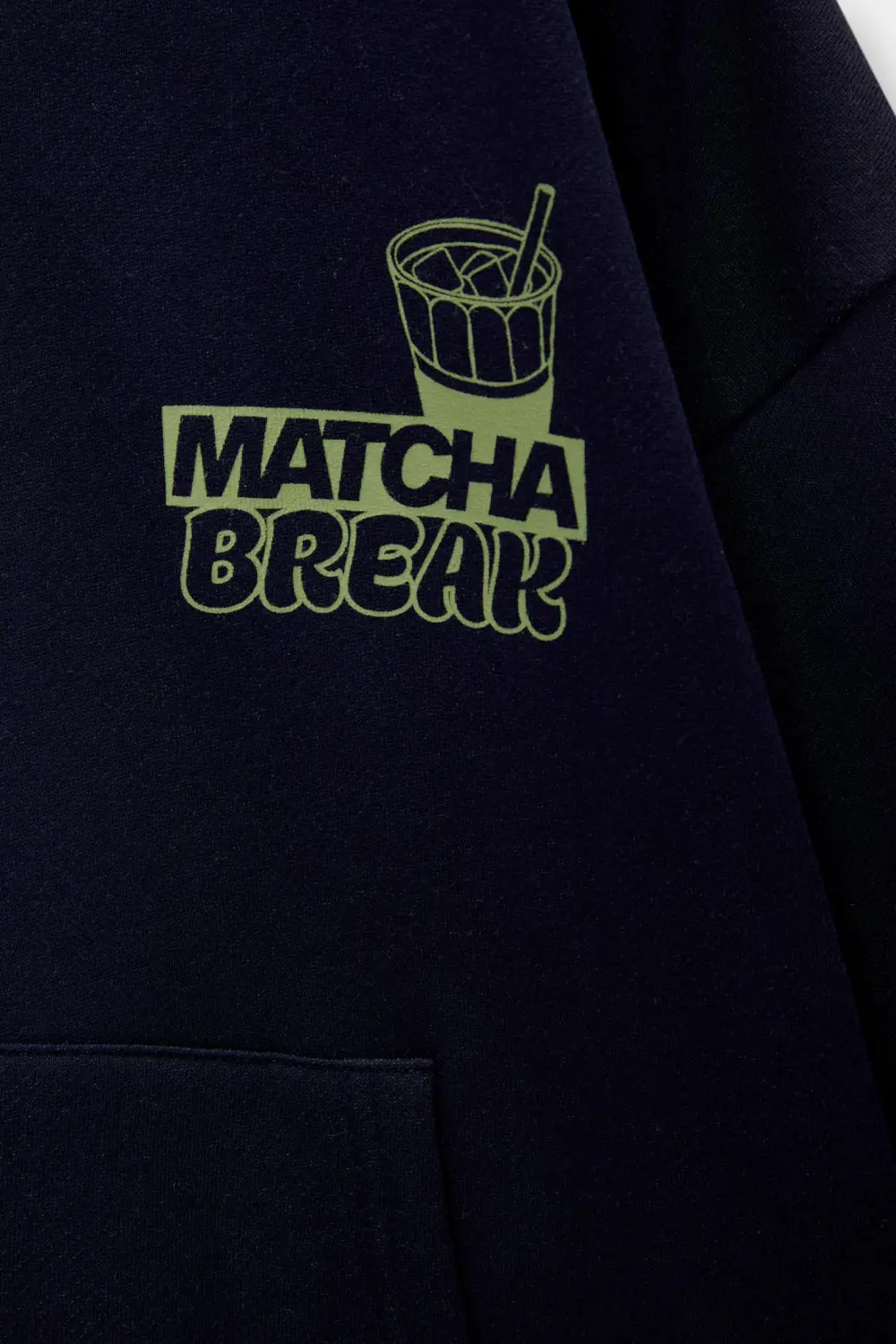 Sudadera capucha Té matcha