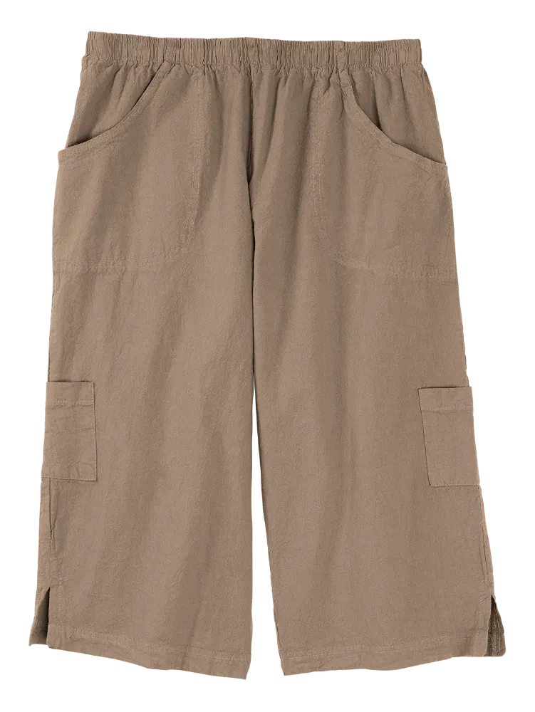 Women's Crinkle Cotton Bermuda Shorts