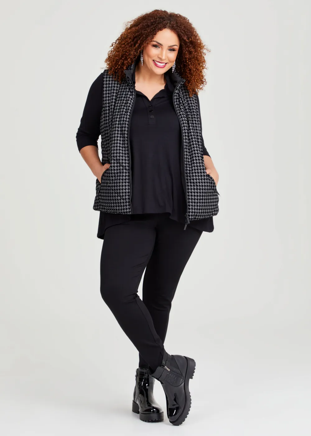 Reversible Flocked Puffer Vest
