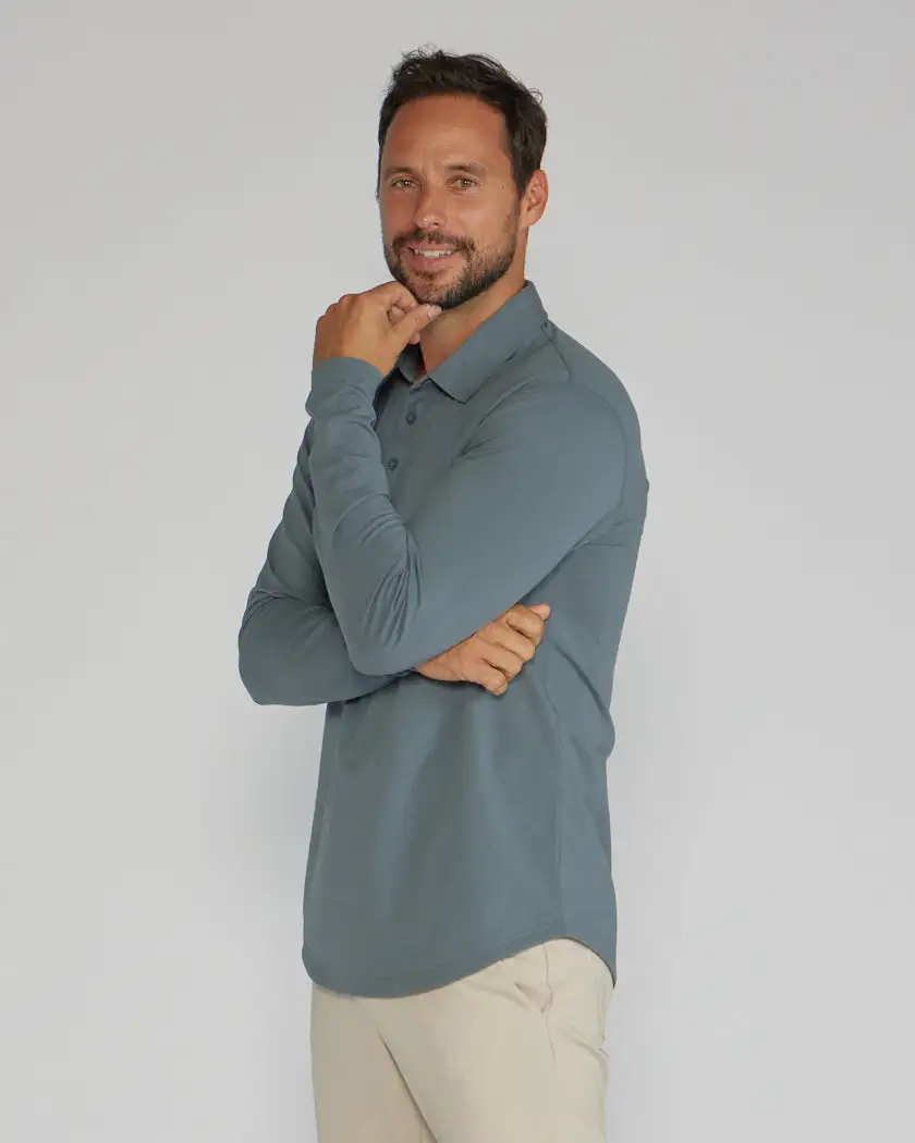 Drop-Cut Long Sleeve: Lux Polo