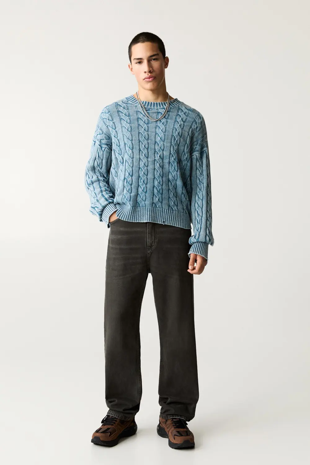 Baggy jeans with spray finish
