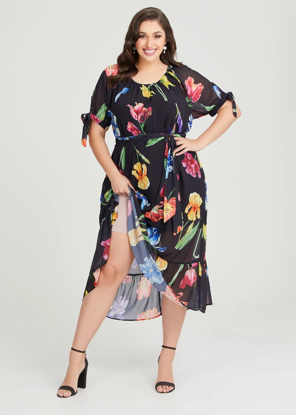 Calla Floral Maxi Event Dress