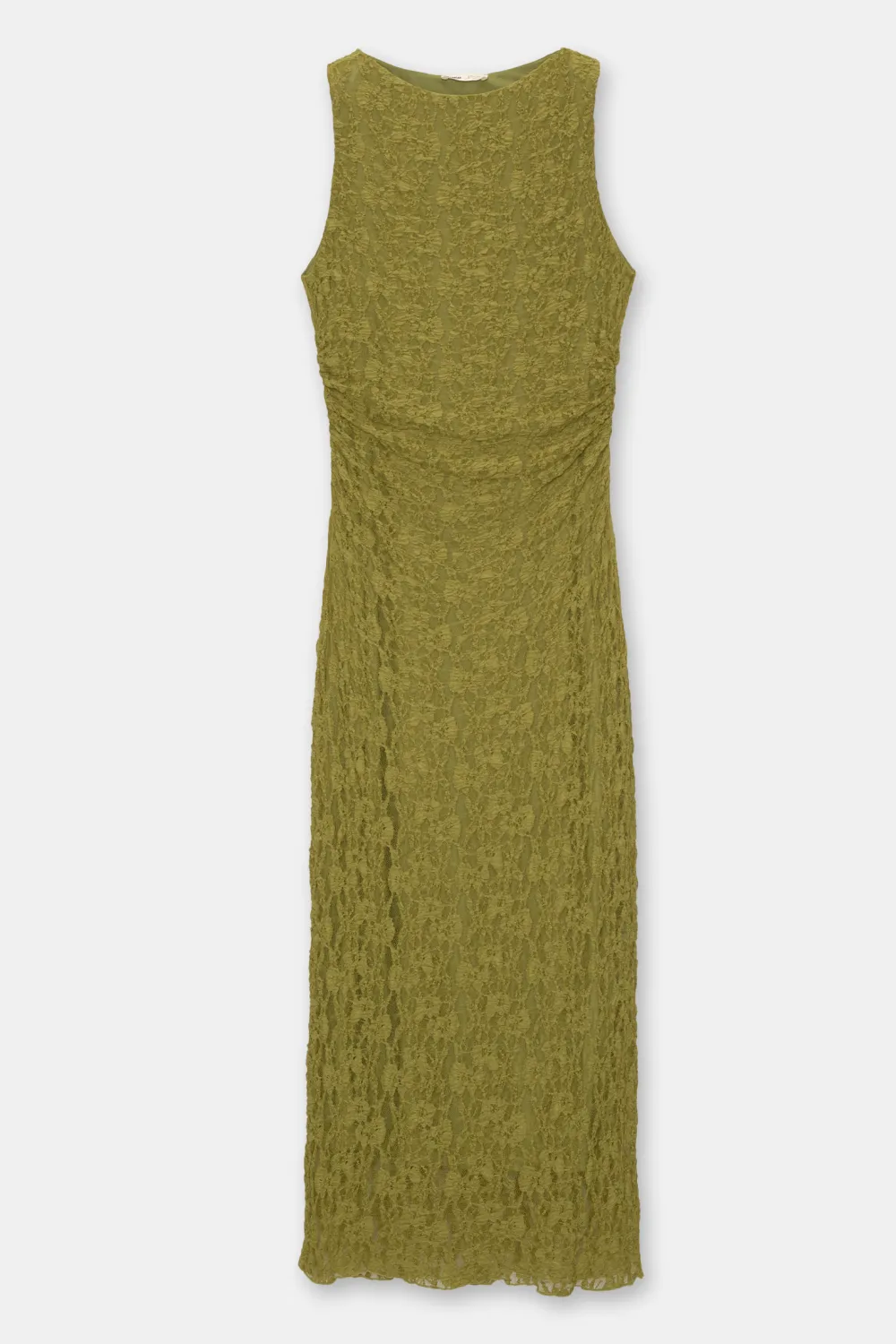 Vestido midi encaje manga sisa