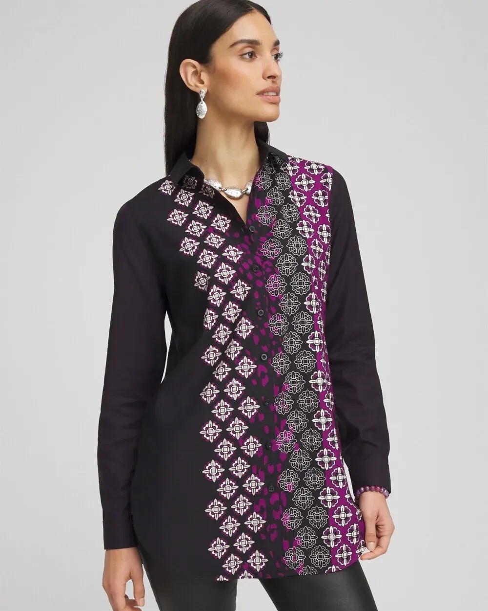 No IronTM Medallion Stretch Tunic